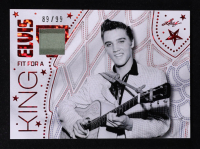 Elvis Presley 2024 Leaf Elvis Presley Icons Collection Fit for a King Memorabilia Red Sparkle Holofoil Musician Worn #FK11 #89/99 at PristineAuction.com