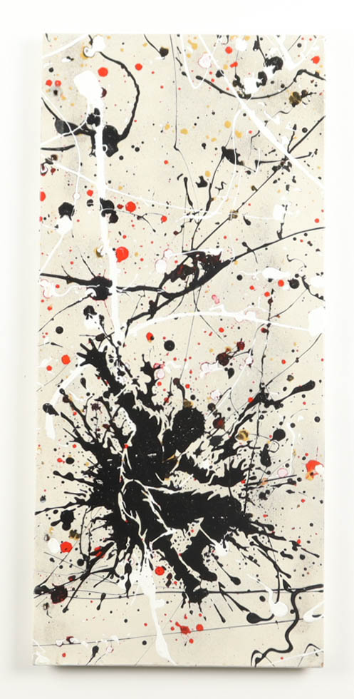 Tadas Zaicikas (TedyZet) "Drip Theory #9" Original Painting on Wood Panel (Zaicikas) at PristineAuction.com Tadas Zaicikas (TedyZet) "Drip Theory #9" Original Painting on Wood Panel (Zaicikas) at PristineAuction.com