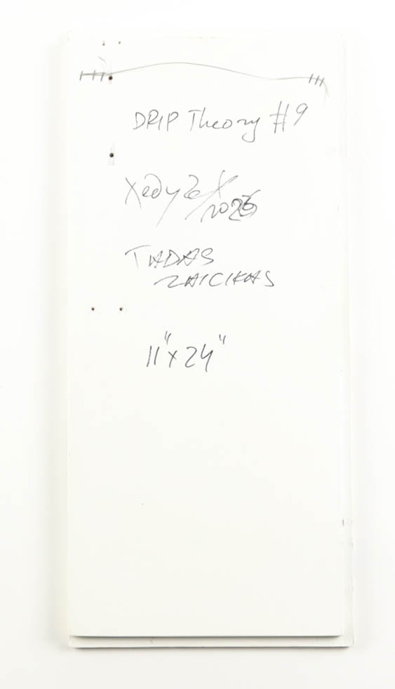 Tadas Zaicikas (TedyZet) "Drip Theory #9" Original Painting on Wood Panel (Zaicikas) at PristineAuction.com Tadas Zaicikas (TedyZet) "Drip Theory #9" Original Painting on Wood Panel (Zaicikas) at PristineAuction.com