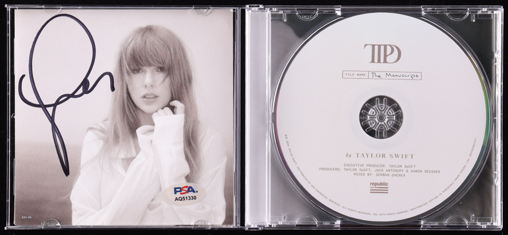 Taylor Swift Signed "The Tortured Poets Department" CD Album Insert (PSA) at PristineAuction.com Taylor Swift Signed "The Tortured Poets Department" CD Album Insert (PSA) at PristineAuction.com