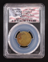 9/11 World Trade Center Ground Zero Recovery Jamaica 1/2 Penny (PCGS) at PristineAuction.com