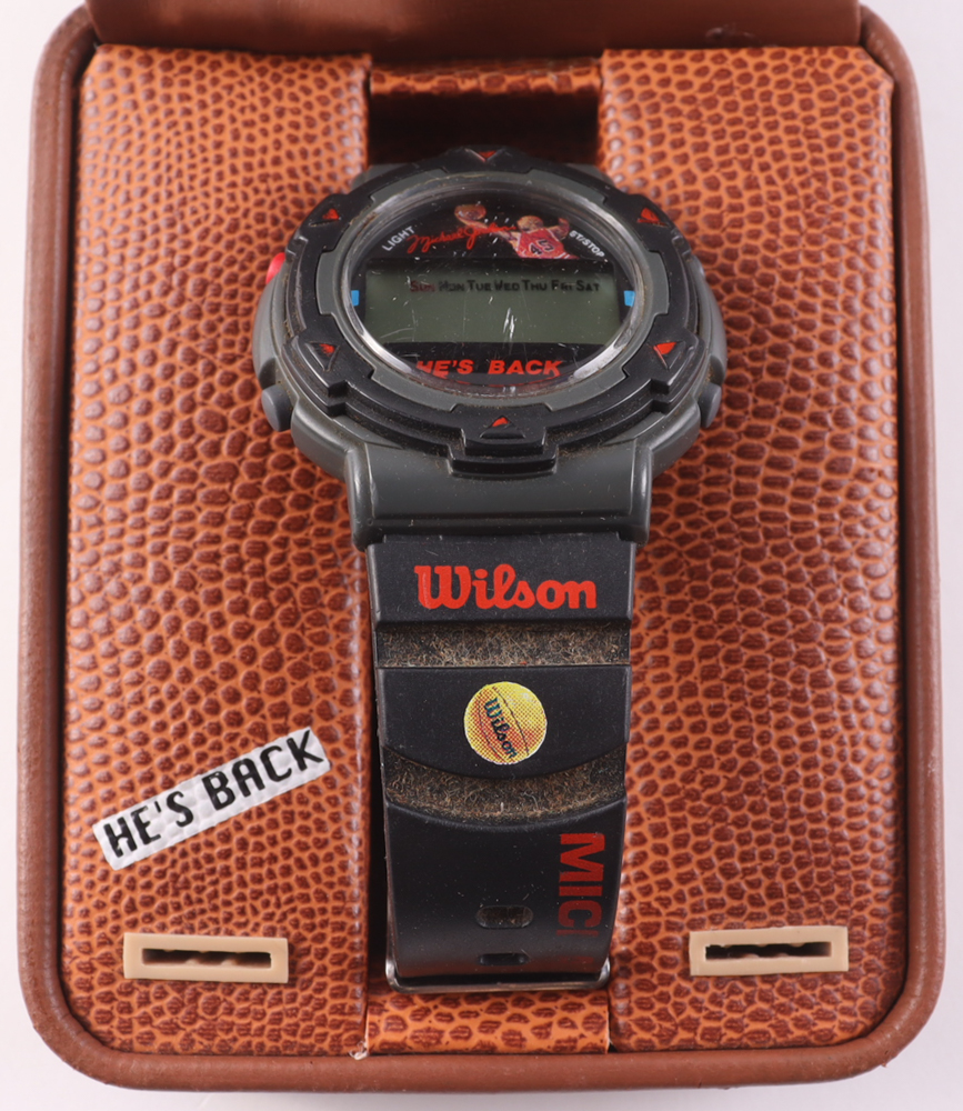 Michael Jordan 1990 Wilson Digital Wristwatch with Case at PristineAuction.com Michael Jordan 1990 Wilson Digital Wristwatch with Case at PristineAuction.com