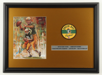 Bart Starr Signed Packers Custom Framed Art Print Display with Packers Patch (JSA) at PristineAuction.com