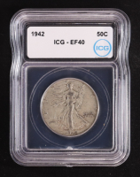 1942 Walking Liberty Silver 50C Half Dollar (ICG EF40) at PristineAuction.com
