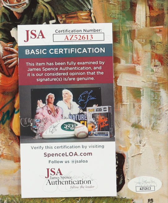 Bart Starr Signed Packers Custom Framed Art Print Display with Packers Patch (JSA) at PristineAuction.com Bart Starr Signed Packers Custom Framed Art Print Display with Packers Patch (JSA) at PristineAuction.com