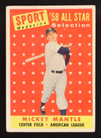 Mickey Mantle 1958 Topps #487 AS at PristineAuction.com