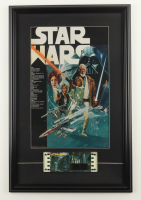 1977 "Star Wars" Custom Framed Print Display with Original 1977 Film Cell with Hologram at PristineAuction.com