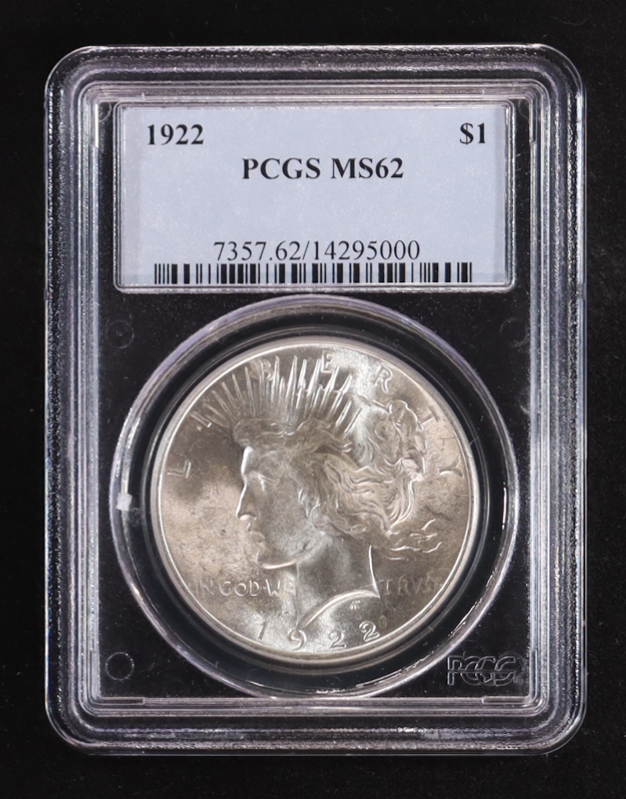 1922 Peace Silver $1 Dollar (PCGS MS62) at PristineAuction.com 1922 Peace Silver $1 Dollar (PCGS MS62) at PristineAuction.com