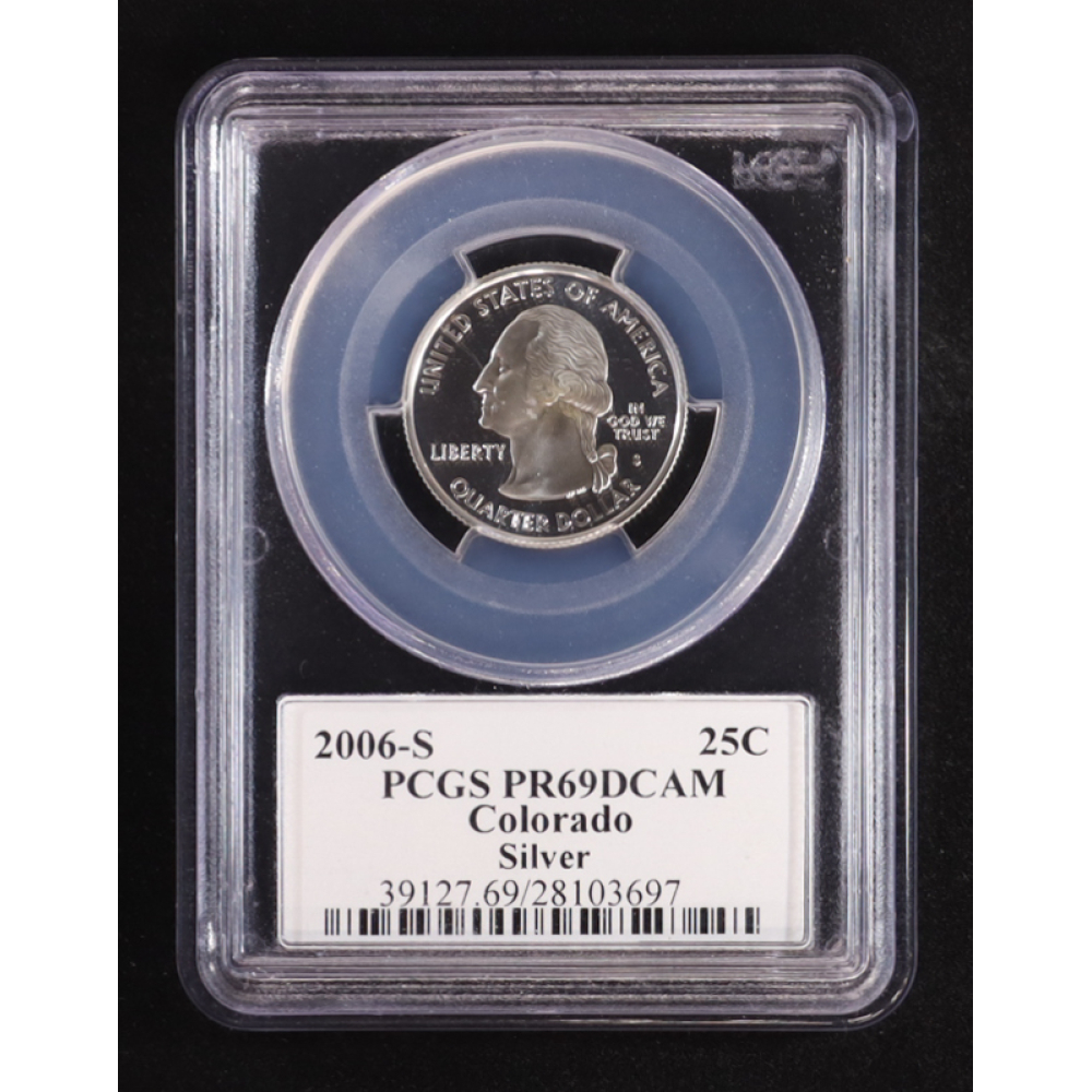 2006-S U.S. State 25C Quarter Series, Colorado - 90% Silver Deep Cameo Proof (PCGS PR69DCAM) at PristineAuction.com