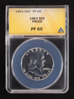1963 Franklin Silver 50C Proof Half Dollar (ANACS PF65) at PristineAuction.com