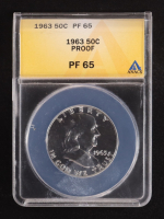 1963 Franklin Silver 50C Proof Half Dollar (ANACS PF65) at PristineAuction.com