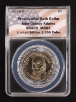 2008-P John Quincy Adams Presidential Oath $1 Dollar #/1000 (ANACS MS65) at PristineAuction.com