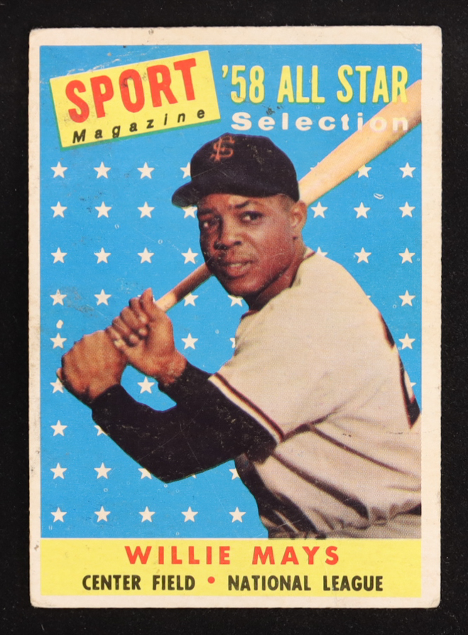 Willie Mays 1958 Topps #486 AS at PristineAuction.com Willie Mays 1958 Topps #486 AS at PristineAuction.com