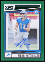 Aidan Hutchinson 2022 Score Signatures Green #307 RC at PristineAuction.com