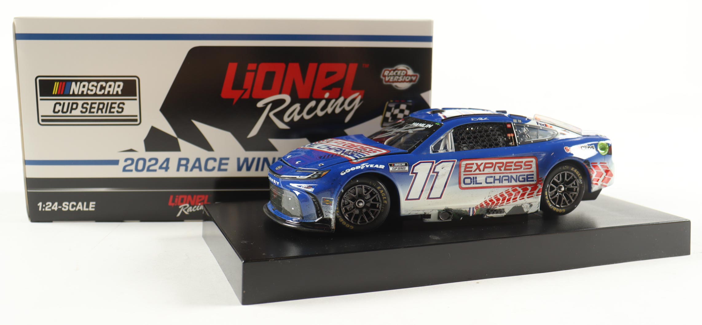 Denny Hamlin Signed 2024 #11 Mavis Tires Bristol Win | 1:24 Diecast Car (PA) at PristineAuction.com Denny Hamlin Signed 2024 #11 Mavis Tires Bristol Win | 1:24 Diecast Car (PA) at PristineAuction.com