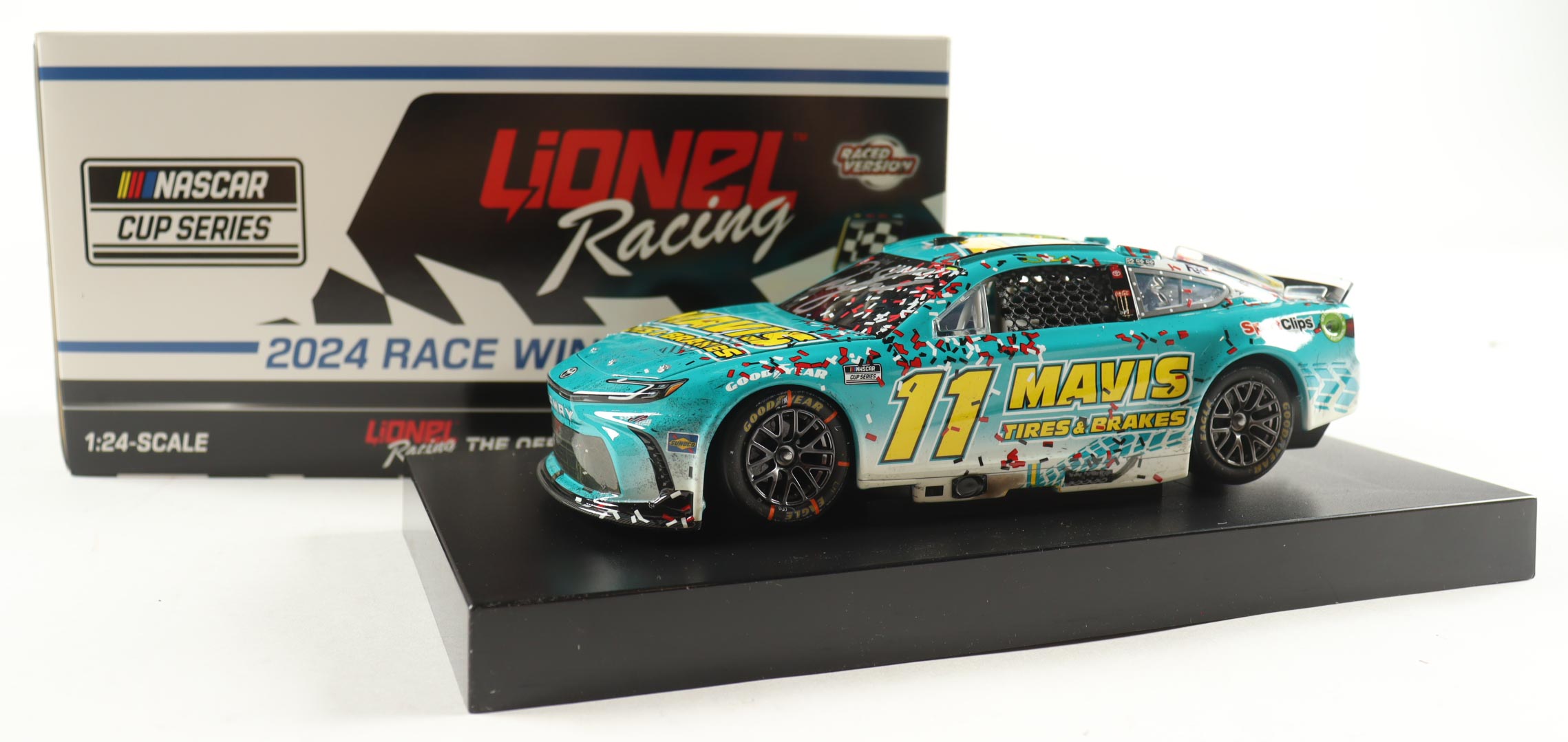 Denny Hamlin Signed 2024 #11 Mavis Tires Richmond WIn | 1:24 Diecast Car (PA) at PristineAuction.com Denny Hamlin Signed 2024 #11 Mavis Tires Richmond WIn | 1:24 Diecast Car (PA) at PristineAuction.com