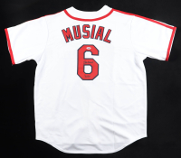 Stan Musial Signed Cardinals Majestic Authentic Jersey Inscribed "3630" (PSA) at PristineAuction.com