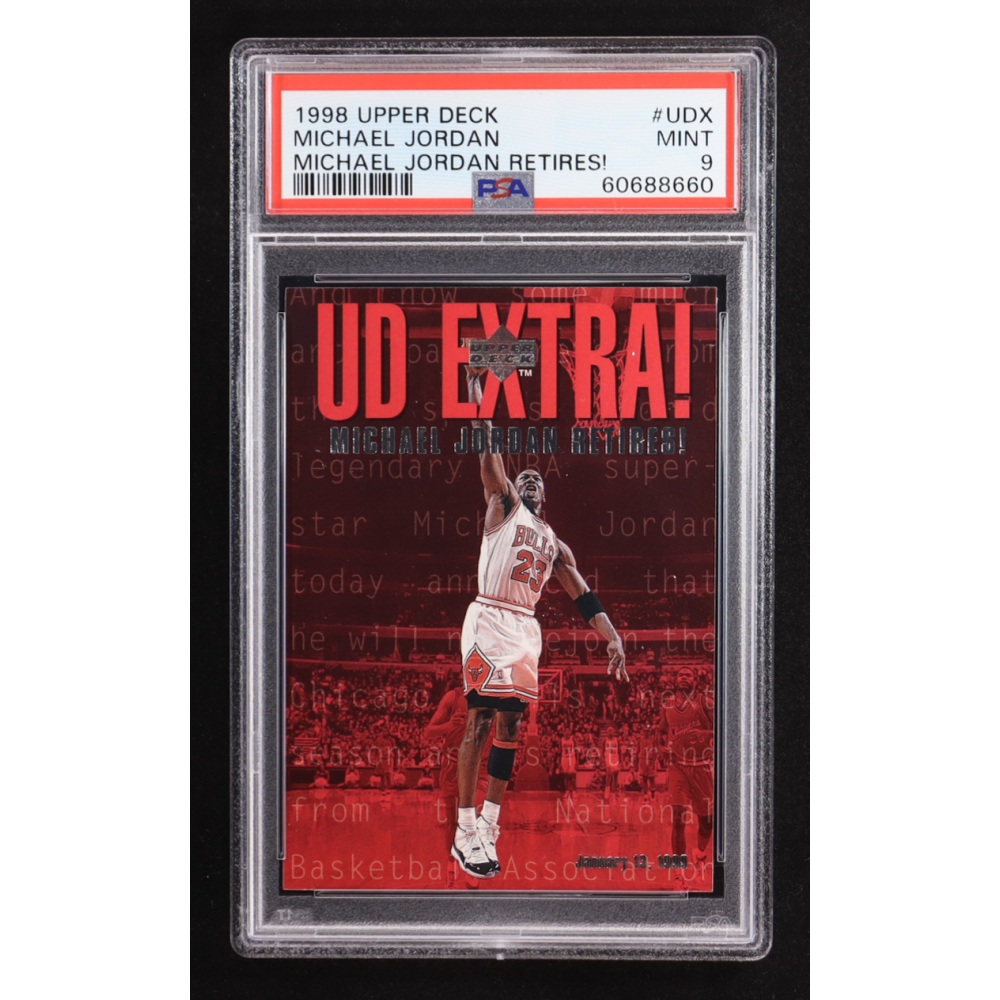 Michael Jordan 1998-99 Upper Deck Retires #UDX (PSA 9) at PristineAuction.com