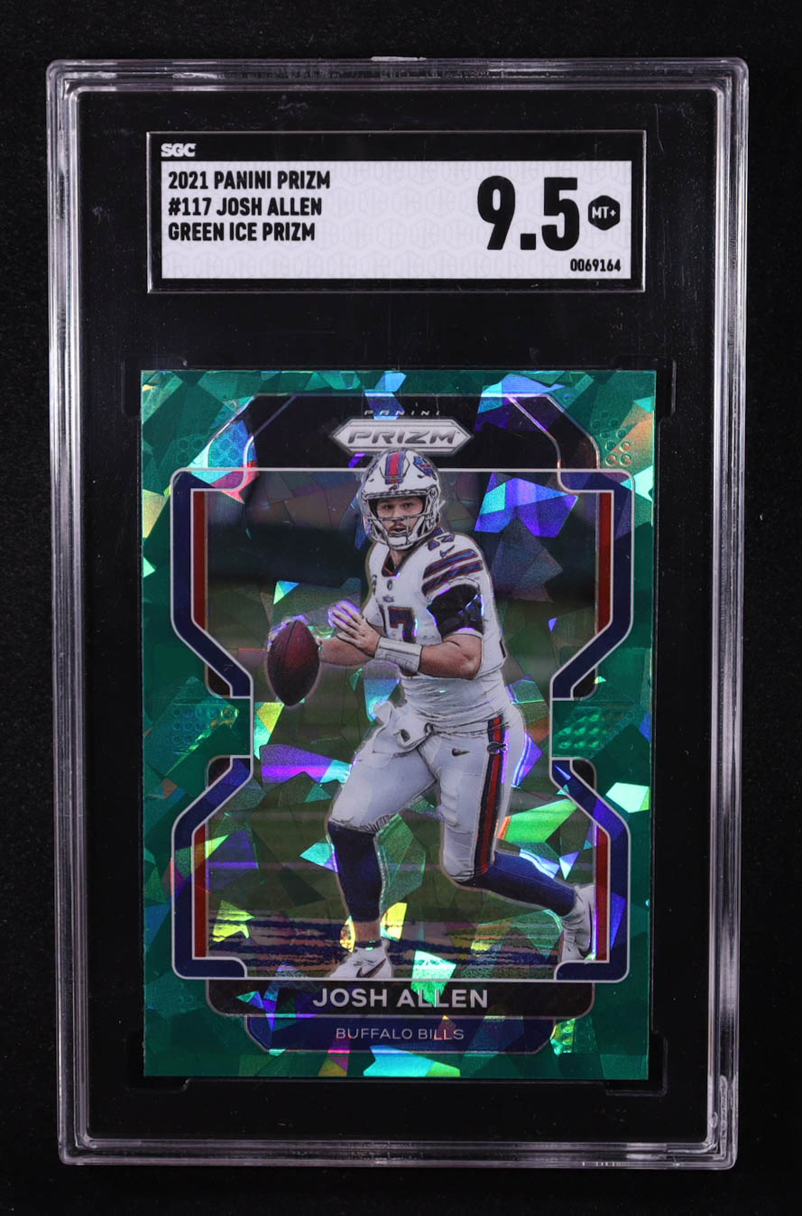Josh Allen 2021 Panini Prizm Prizms Green Ice #117 (SGC 9.5) at PristineAuction.com Josh Allen 2021 Panini Prizm Prizms Green Ice #117 (SGC 9.5) at PristineAuction.com