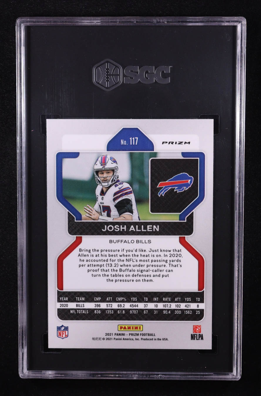 Josh Allen 2021 Panini Prizm Prizms Green Ice #117 (SGC 9.5) at PristineAuction.com Josh Allen 2021 Panini Prizm Prizms Green Ice #117 (SGC 9.5) at PristineAuction.com