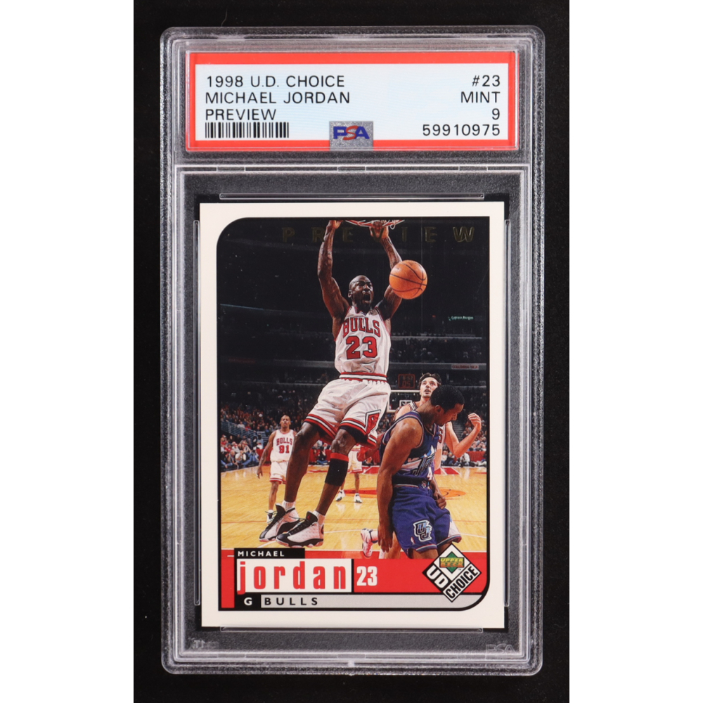 Michael Jordan 1998-99 UD Choice #23 (PSA 9) at PristineAuction.com