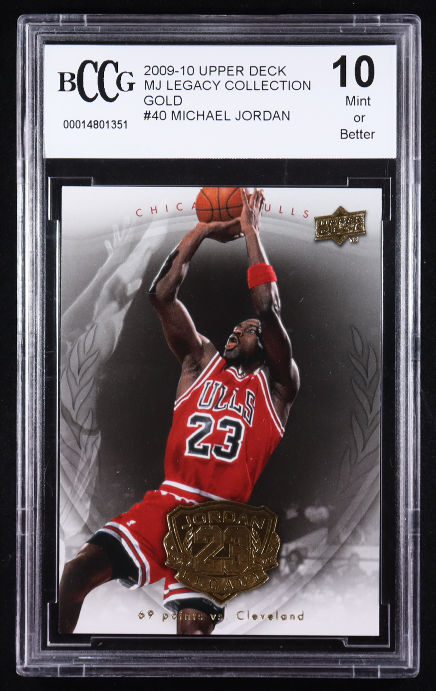 Michael Jordan 2009-10 Upper Deck Michael Jordan Legacy Collection Gold #40 (BCCG 10) at PristineAuction.com Michael Jordan 2009-10 Upper Deck Michael Jordan Legacy Collection Gold #40 (BCCG 10) at PristineAuction.com