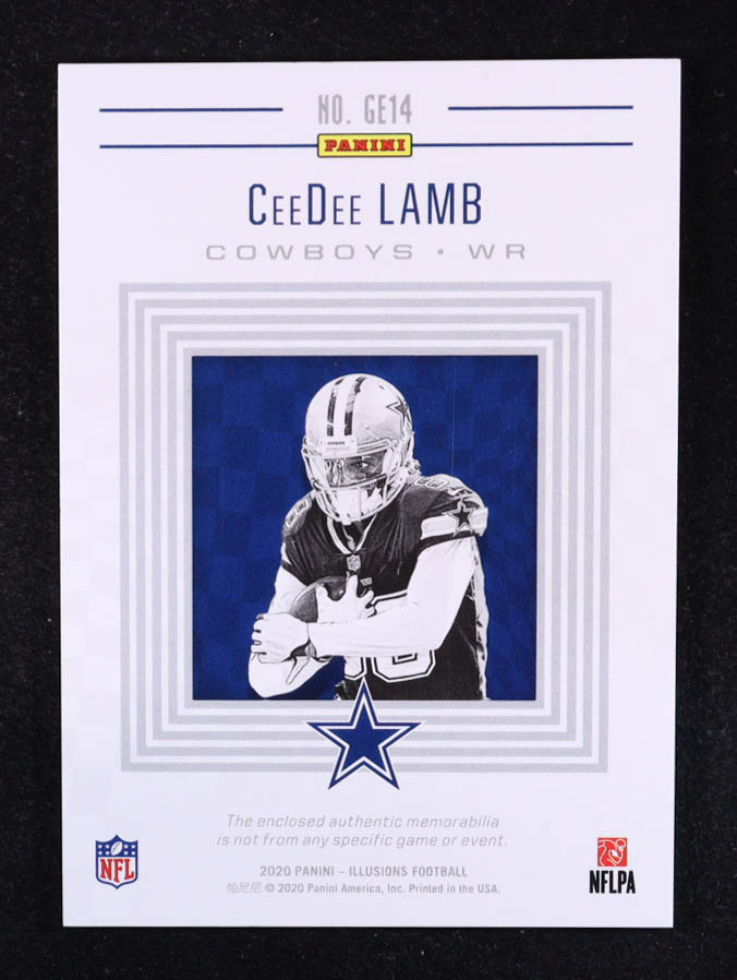 CeeDee Lamb 2020 Panini Illusions Great Expectations Relics #14 RC at PristineAuction.com CeeDee Lamb 2020 Panini Illusions Great Expectations Relics #14 RC at PristineAuction.com