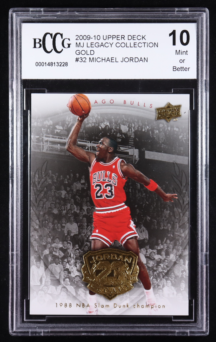 Michael Jordan 2009-10 Upper Deck Michael Jordan Legacy Collection Gold #32 (BCCG 10) at PristineAuction.com Michael Jordan 2009-10 Upper Deck Michael Jordan Legacy Collection Gold #32 (BCCG 10) at PristineAuction.com