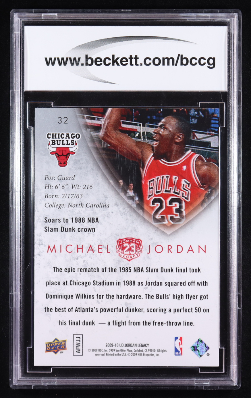 Michael Jordan 2009-10 Upper Deck Michael Jordan Legacy Collection Gold #32 (BCCG 10) at PristineAuction.com Michael Jordan 2009-10 Upper Deck Michael Jordan Legacy Collection Gold #32 (BCCG 10) at PristineAuction.com