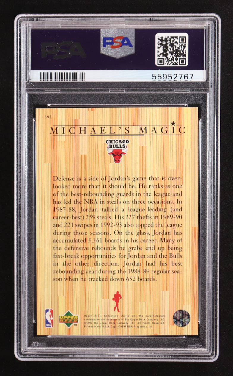 Michael Jordan 1997-98 Collector's Choice MM #395 (PSA 9) at PristineAuction.com Michael Jordan 1997-98 Collector's Choice MM #395 (PSA 9) at PristineAuction.com