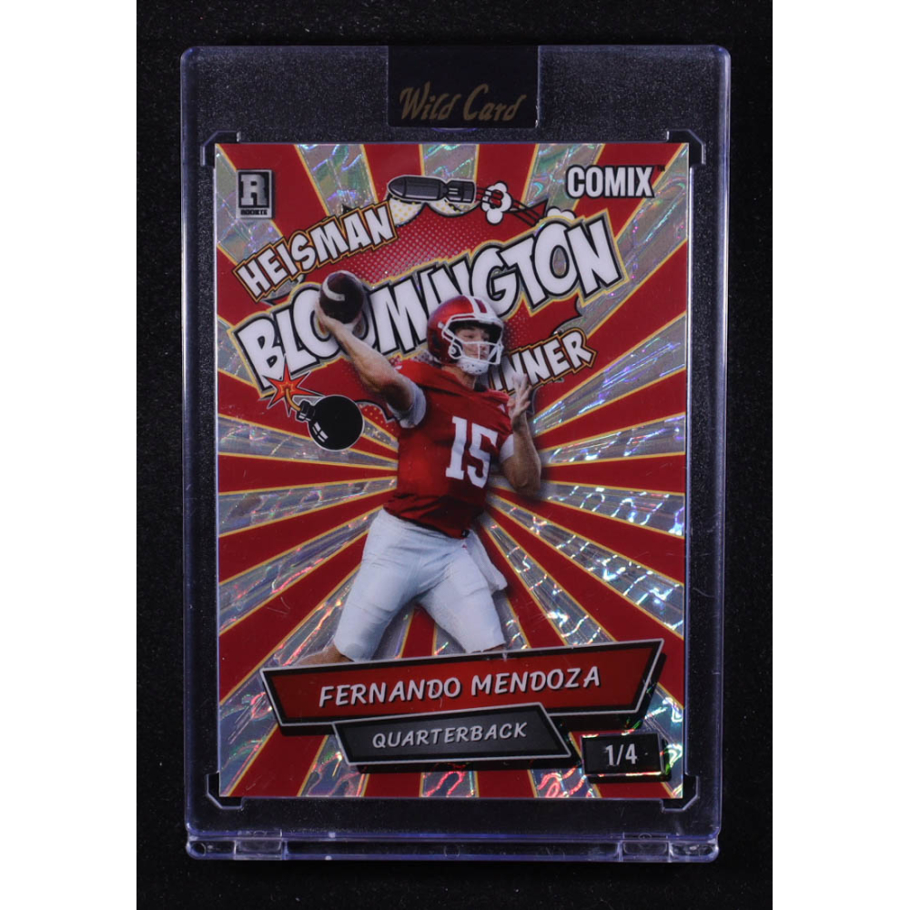 Fernando Mendoza 2025 Wild Card Comix Undefeated Indiana Red and Silver ...