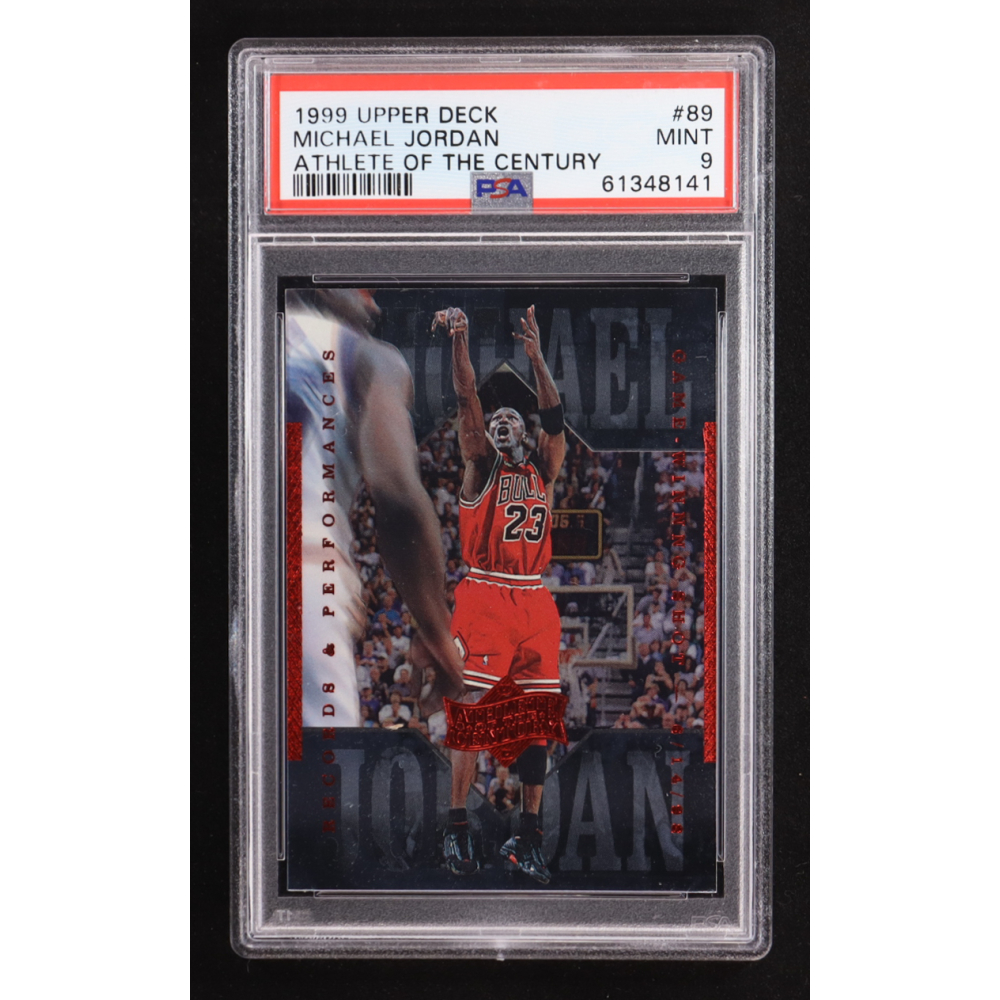 Michael Jordan 1999 Upper Deck Michael Jordan Athlete of the Century #89 (PSA 9) at PristineAuction.com