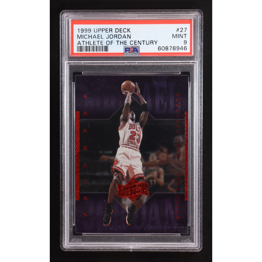 Michael Jordan 1999 Upper Deck Michael Jordan Athlete of the Century #27 (PSA 9) at PristineAuction.com