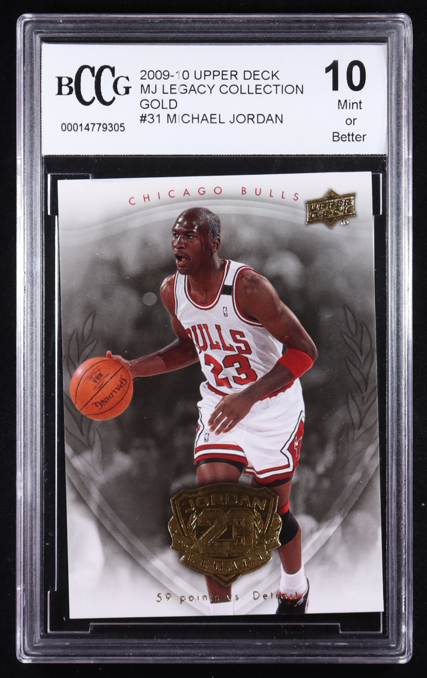 Michael Jordan 2009-10 Upper Deck Michael Jordan Legacy Collection Gold #31 (BCCG 10) at PristineAuction.com Michael Jordan 2009-10 Upper Deck Michael Jordan Legacy Collection Gold #31 (BCCG 10) at PristineAuction.com