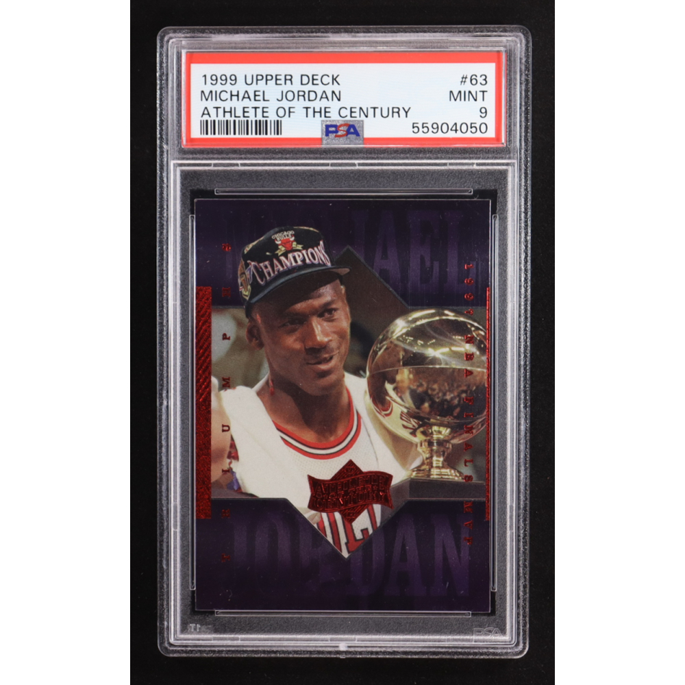 Michael Jordan 1999 Upper Deck Michael Jordan Athlete of the Century 1997 NBA Finals MVP #63 (PSA 9) at PristineAuction.com