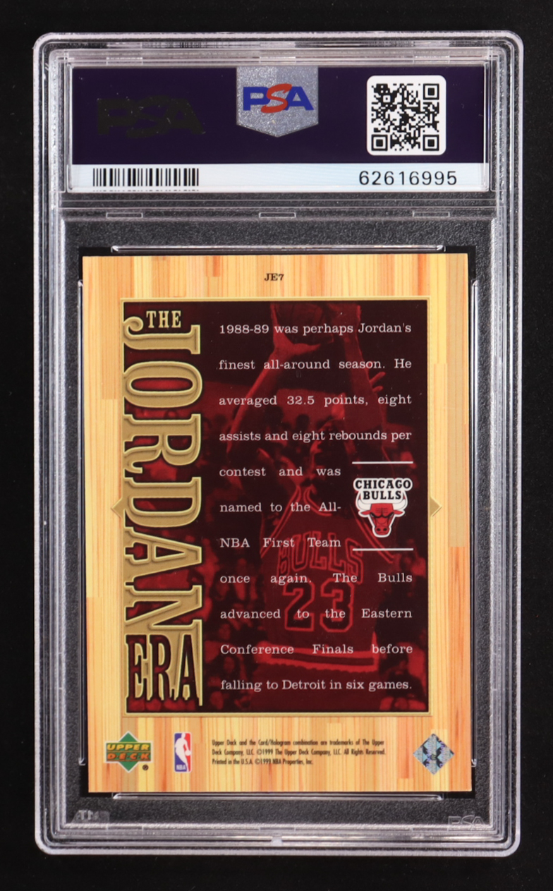 Michael Jordan 1999 Upper Deck Michael Jordan Athlete of the Century The Jordan Era #JE7 (PSA 9) at PristineAuction.com Michael Jordan 1999 Upper Deck Michael Jordan Athlete of the Century The Jordan Era #JE7 (PSA 9) at PristineAuction.com