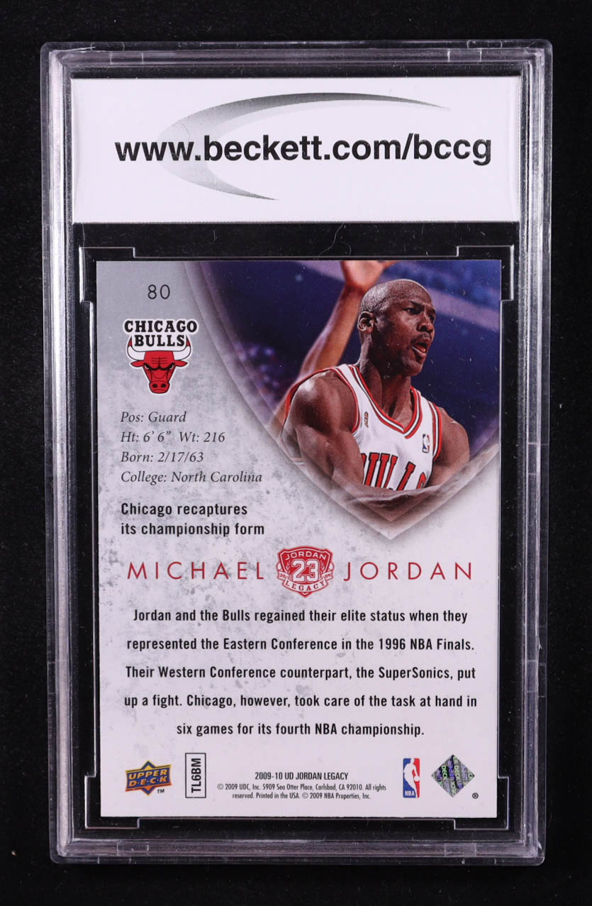 Michael Jordan 2009-10 Upper Deck Michael Jordan Legacy Collection Gold #80 (BCCG 10) at PristineAuction.com Michael Jordan 2009-10 Upper Deck Michael Jordan Legacy Collection Gold #80 (BCCG 10) at PristineAuction.com