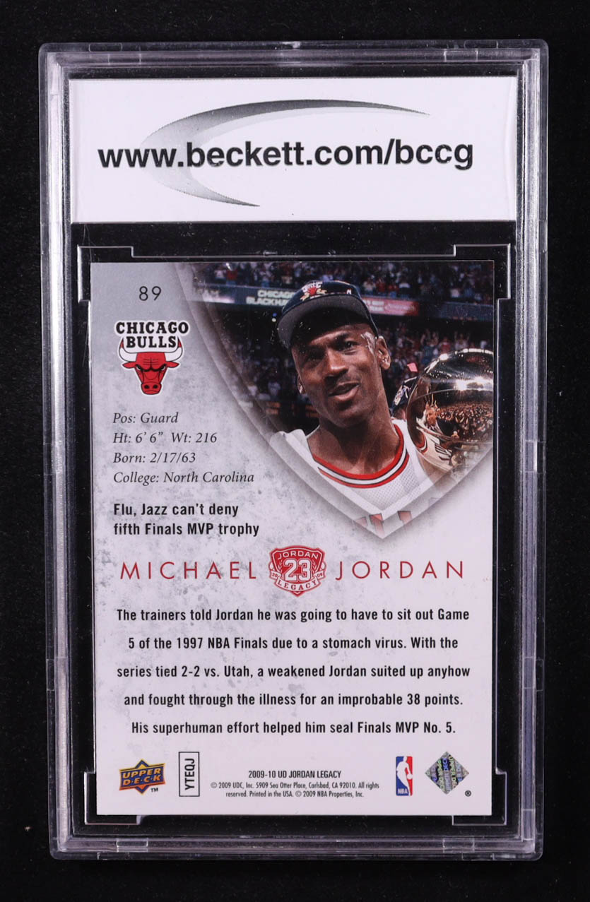 Michael Jordan 2009-10 Upper Deck Michael Jordan Legacy Collection Gold #89 (BCCG 10) at PristineAuction.com Michael Jordan 2009-10 Upper Deck Michael Jordan Legacy Collection Gold #89 (BCCG 10) at PristineAuction.com