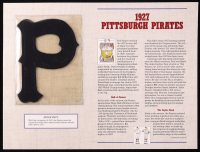 1927 Pirates Commemorative Patch Display at PristineAuction.com