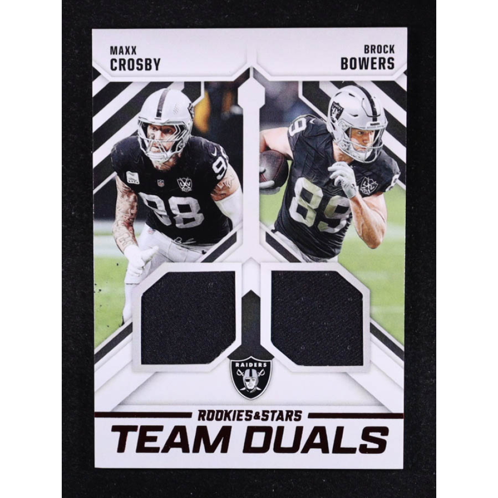 Brock Bowers / Maxx Crosby 2025 Rookies and Stars Team Dual Jerseys #12 at PristineAuction.com