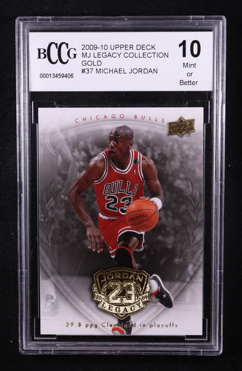 Michael Jordan 2009-10 Upper Deck Michael Jordan Legacy Collection Gold #37 (BCCG 10) at PristineAuction.com Michael Jordan 2009-10 Upper Deck Michael Jordan Legacy Collection Gold #37 (BCCG 10) at PristineAuction.com