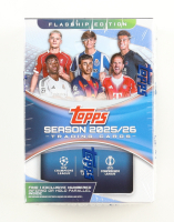 2025-26 Topps Flagship UEFA Soccer Blaster Box With (7) Packs at PristineAuction.com
