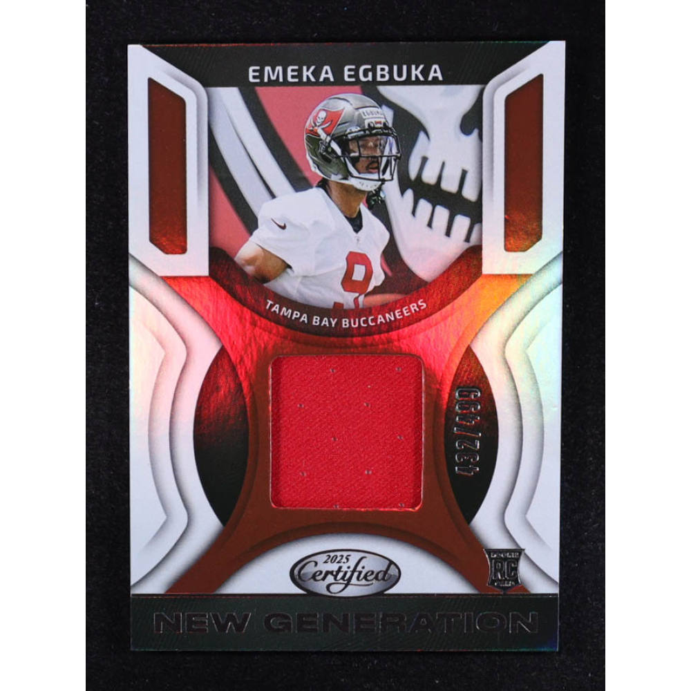 Emeka Egbuka 2025 Certified New Generation Jerseys Mirror #10 #432/499 RC at PristineAuction.com