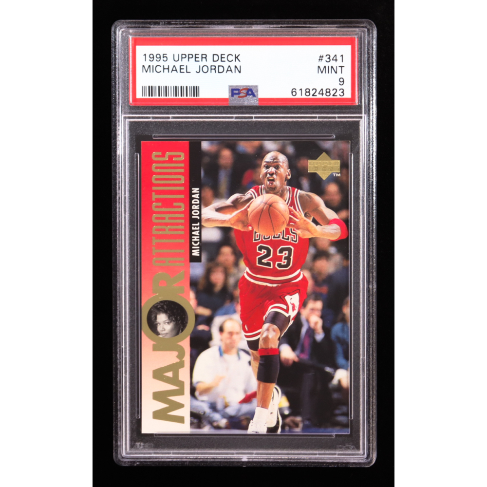 Michael Jordan 1995-96 Upper Deck Queen Latifah MA #341 (PSA 9) at PristineAuction.com