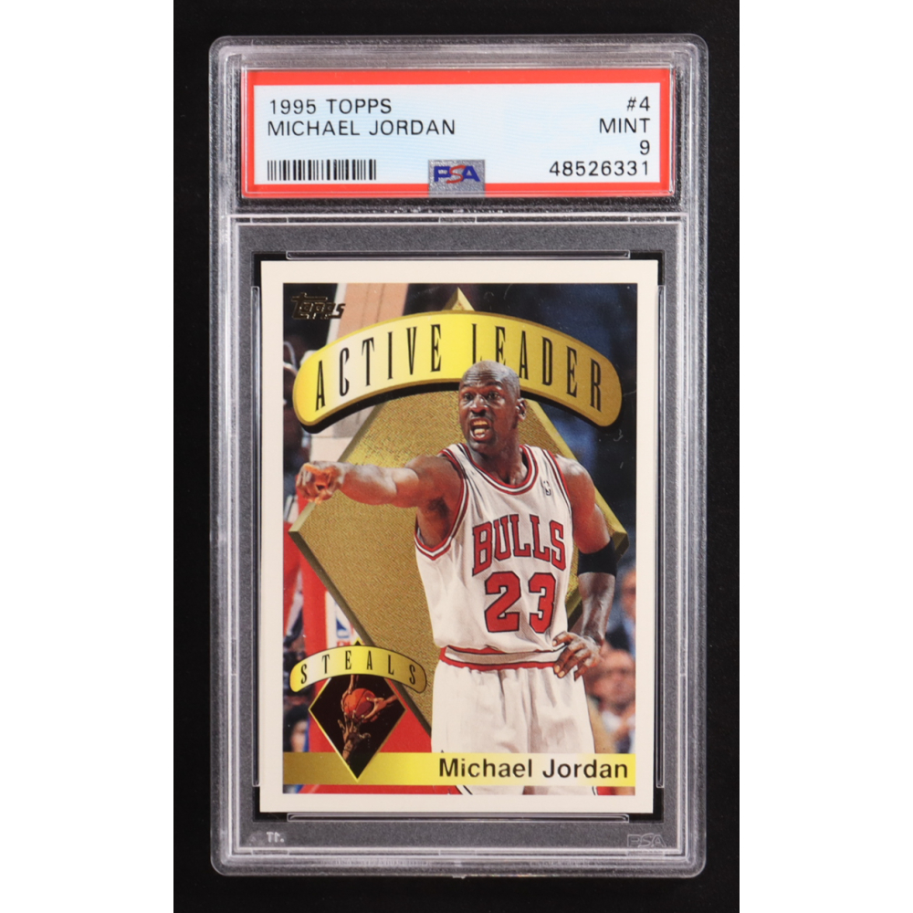 Michael Jordan 1995-96 Topps AL #4 (PSA 9) at PristineAuction.com