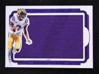 Justin Jefferson 2025 Panini National Treasures Collegiate Silhouettes Blue #5 #15/75 at PristineAuction.com