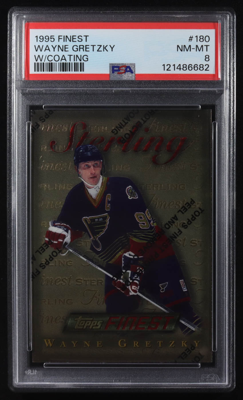 Wayne Gretzky 1995-96 Finest #180 G (PSA 8) at PristineAuction.com Wayne Gretzky 1995-96 Finest #180 G (PSA 8) at PristineAuction.com