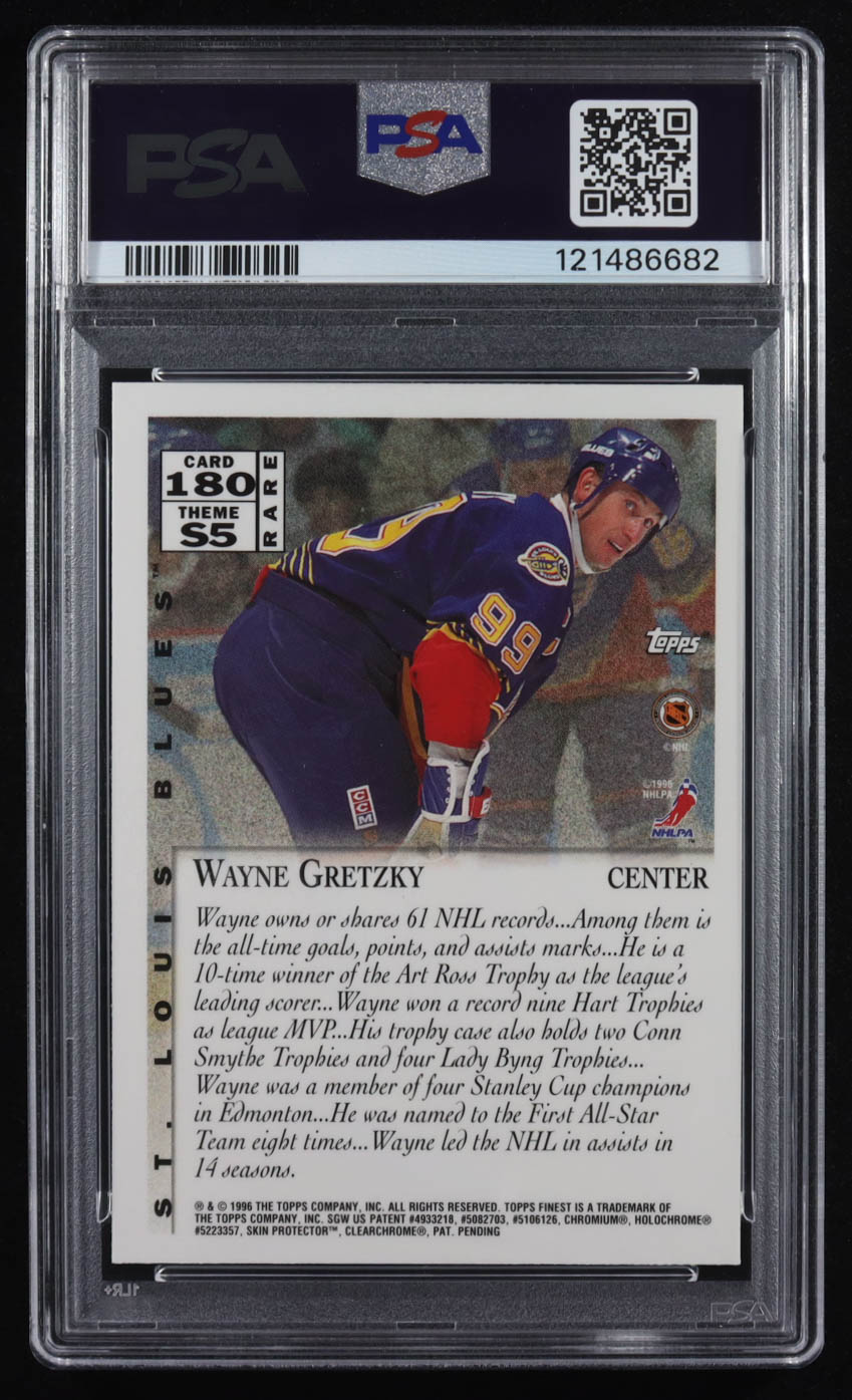 Wayne Gretzky 1995-96 Finest #180 G (PSA 8) at PristineAuction.com Wayne Gretzky 1995-96 Finest #180 G (PSA 8) at PristineAuction.com