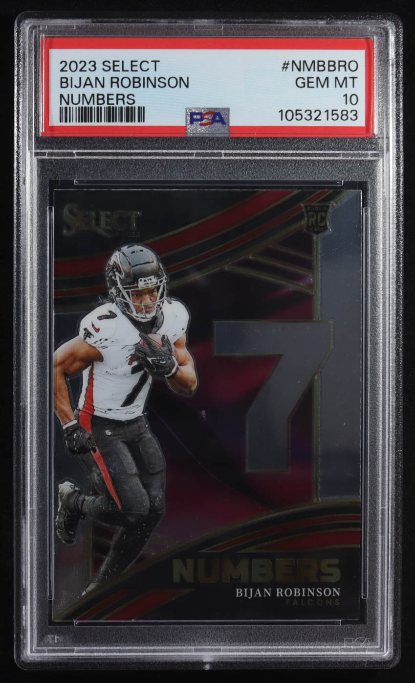 Bijan Robinson 2023 Select Select Numbers #11 RC (PSA 10) at PristineAuction.com Bijan Robinson 2023 Select Select Numbers #11 RC (PSA 10) at PristineAuction.com
