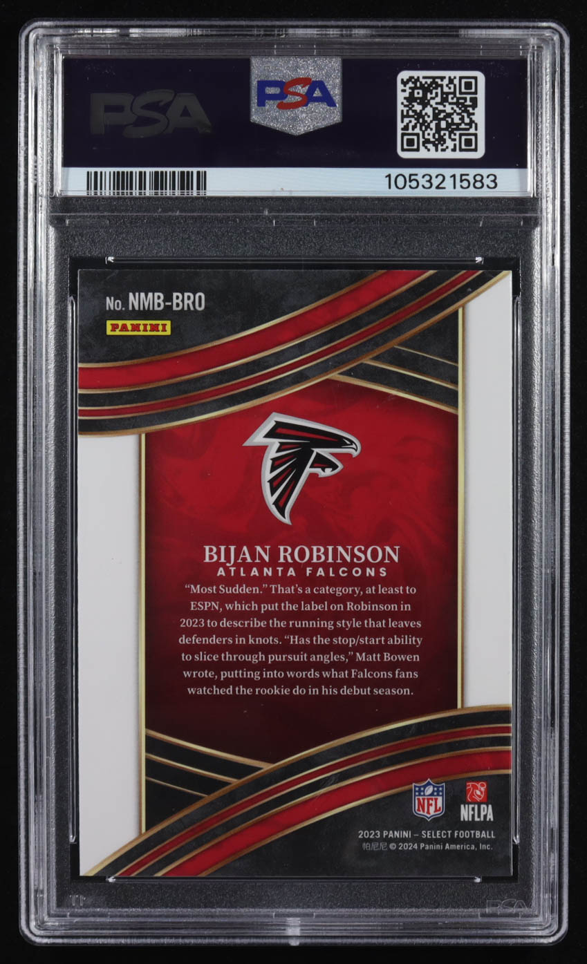 Bijan Robinson 2023 Select Select Numbers #11 RC (PSA 10) at PristineAuction.com Bijan Robinson 2023 Select Select Numbers #11 RC (PSA 10) at PristineAuction.com